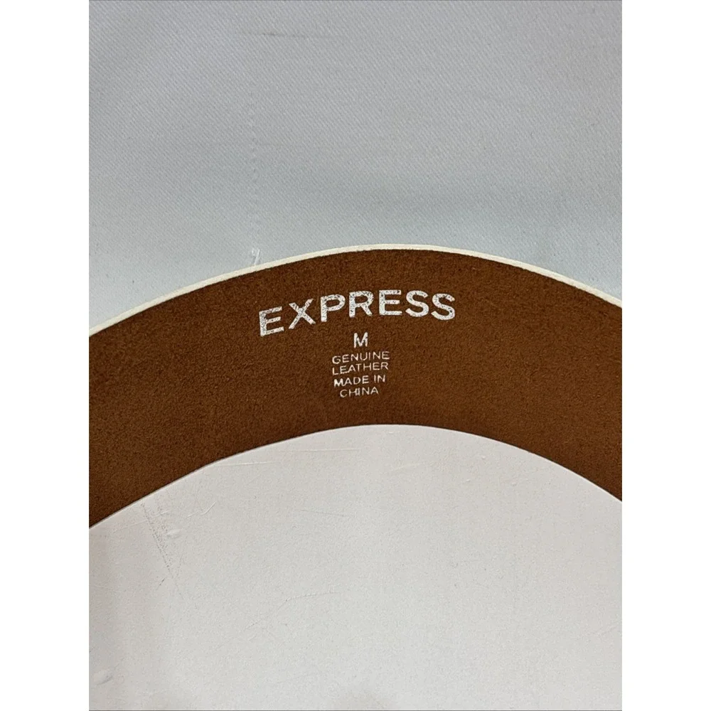 Express white leather
